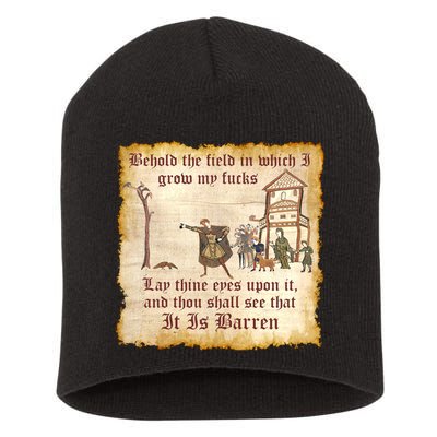 Behold The Field Medieval Dank Meme Short Acrylic Beanie