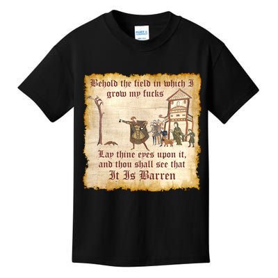 Behold The Field Medieval Dank Meme Kids T-Shirt