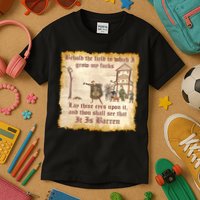Behold The Field Medieval Dank Meme Kids T-Shirt