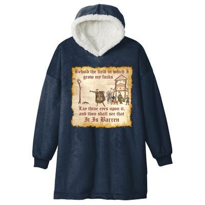 Behold The Field Medieval Dank Meme Hooded Wearable Blanket