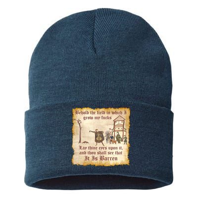 Behold The Field Medieval Dank Meme Sustainable Knit Beanie