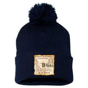 Behold The Field Medieval Dank Meme Pom Pom 12in Knit Beanie