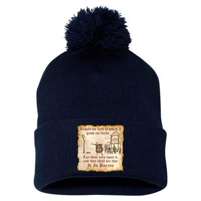 Behold The Field Medieval Dank Meme Pom Pom 12in Knit Beanie