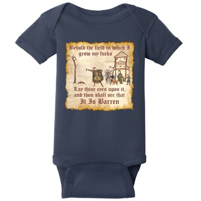 Behold The Field Medieval Dank Meme Baby Bodysuit