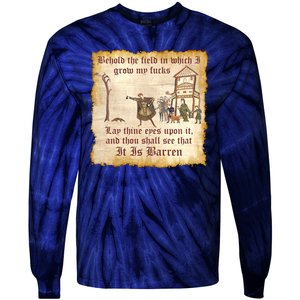 Behold The Field Medieval Dank Meme Tie-Dye Long Sleeve Shirt