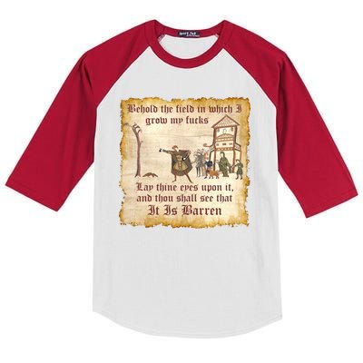 Behold The Field Medieval Dank Meme Kids Colorblock Raglan Jersey