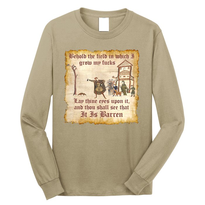 Behold The Field Medieval Dank Meme Long Sleeve Shirt