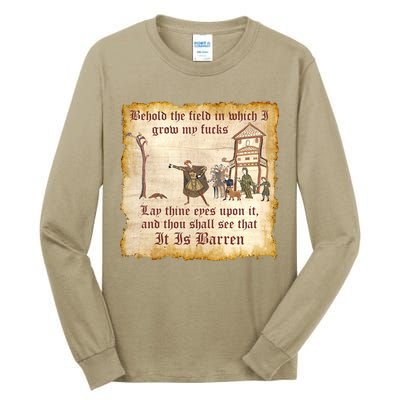 Behold The Field Medieval Dank Meme Tall Long Sleeve T-Shirt