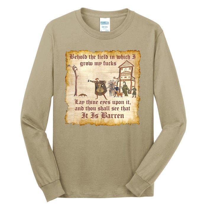 Behold The Field Medieval Dank Meme Tall Long Sleeve T-Shirt