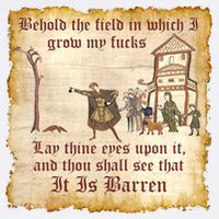 Behold The Field Medieval Dank Meme Garment-Dyed Sweatshirt