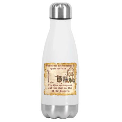 Behold The Field Medieval Dank Meme Stainless Steel Insulated Water Bottle