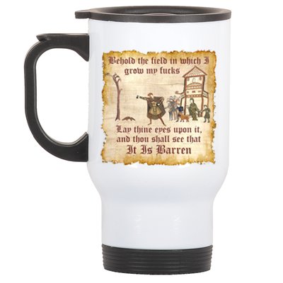 Behold The Field Medieval Dank Meme Stainless Steel Travel Mug