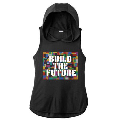 Build The Future School Motto School Theme Ladies PosiCharge Tri-Blend Wicking Draft Hoodie Tank