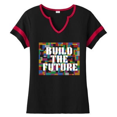 Build The Future School Motto School Theme Ladies Halftime Notch Neck Tee