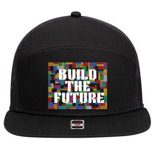 Build The Future School Motto School Theme 7 Panel Mesh Trucker Snapback Hat