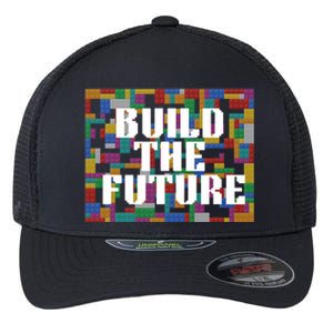 Build The Future School Motto School Theme Flexfit Unipanel Trucker Cap