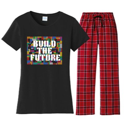 Build The Future School Motto School Theme Women's Flannel Pajama Set