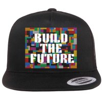 Build The Future School Motto School Theme Flat Bill Trucker Hat