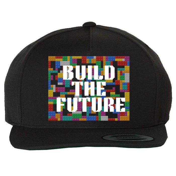 Build The Future School Motto School Theme Wool Snapback Cap