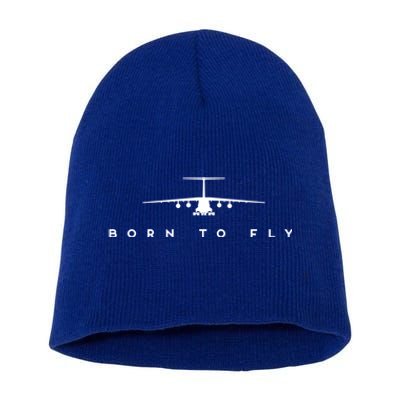 Born To Fly Great Gift Cgreat Gift17 Globemaster Pilot Gift Short Acrylic Beanie