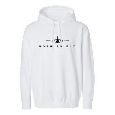 Born To Fly Great Gift Cgreat Gift17 Globemaster Pilot Gift Garment-Dyed Fleece Hoodie