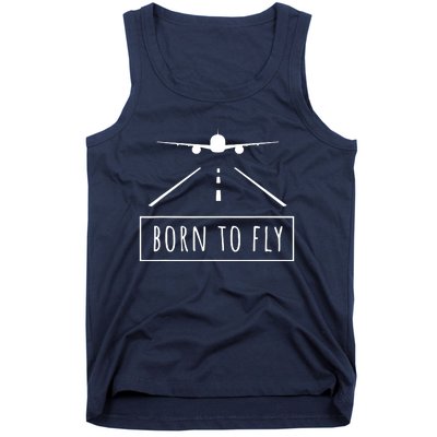 Born To Fly Aviation Pilot Flying Airplane Aircraft Gift Tank Top