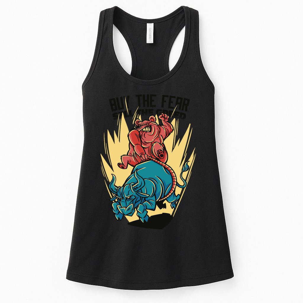 Buy The Fear Sell The Greed Stock Market Womens Tank Top