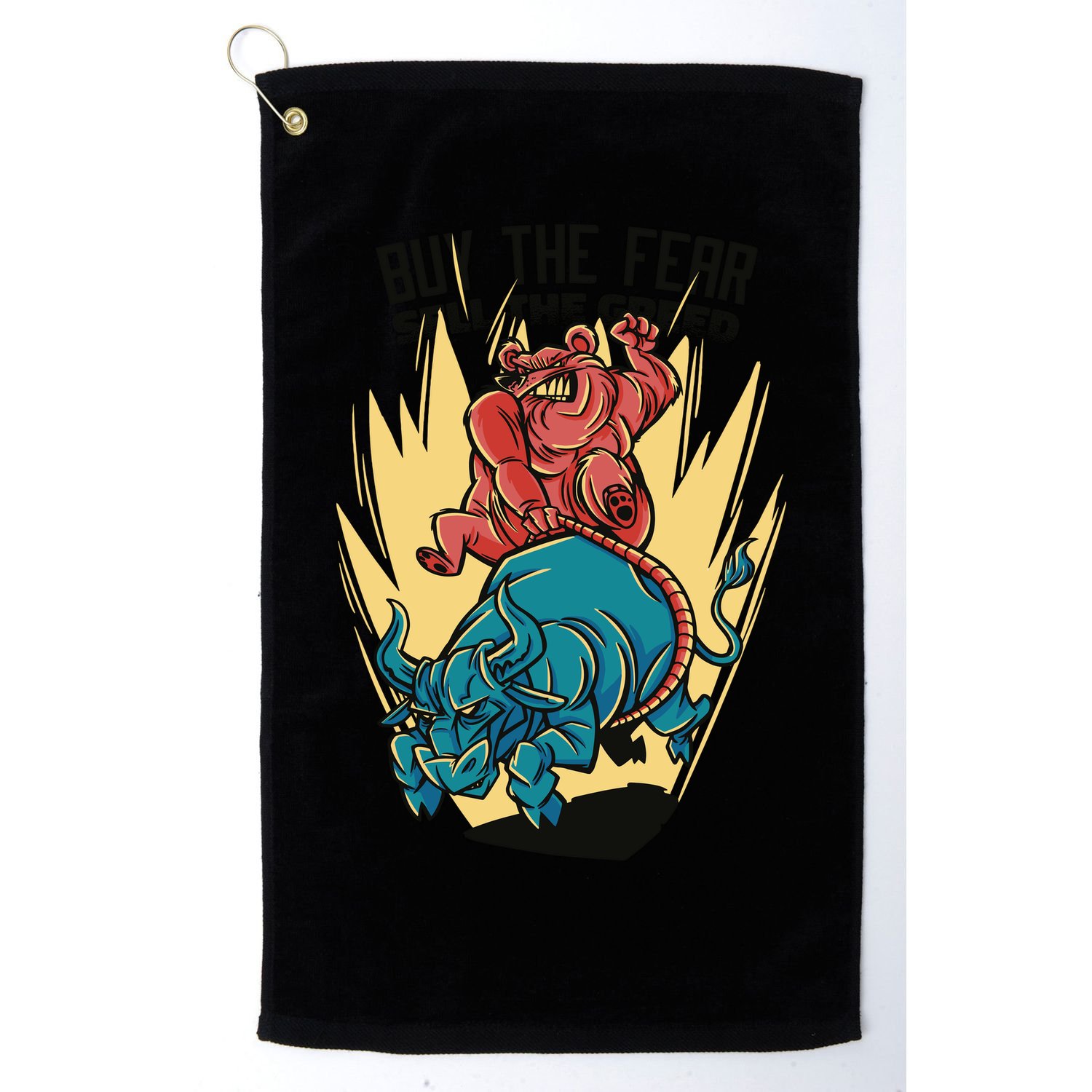 Buy The Fear Sell The Greed Stock Market Golf Towel