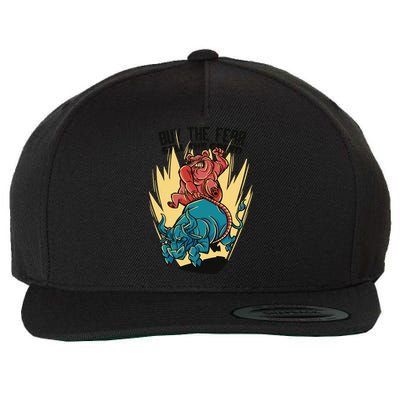 Buy The Fear Sell The Greed Stock Market Wool Snapback Cap