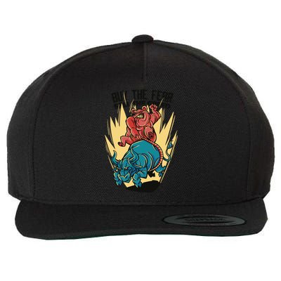 Buy The Fear Sell The Greed Stock Market Wool Snapback Cap