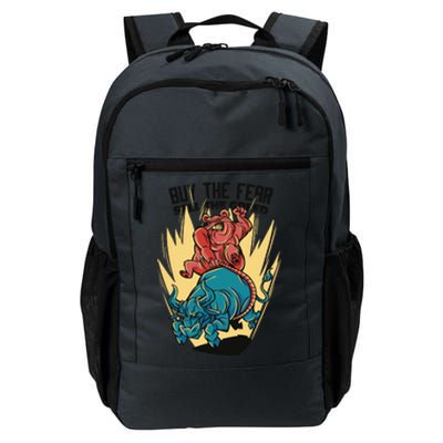 Buy The Fear Sell The Greed Stock Market Daily Commute Backpack