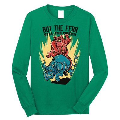 Buy The Fear Sell The Greed Stock Market Long Sleeve Shirt