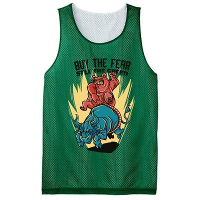 Buy The Fear Sell The Greed Stock Market Mesh Reversible Basketball Jersey Tank