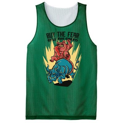 Buy The Fear Sell The Greed Stock Market Mesh Reversible Basketball Jersey Tank