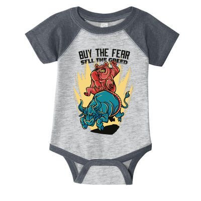 Buy The Fear Sell The Greed Stock Market Infant Baby Jersey Bodysuit