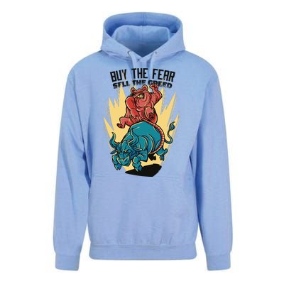 Buy The Fear Sell The Greed Stock Market Unisex Surf Hoodie