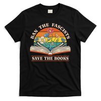 Ban The Fascists Save The Books Funny Book Lover Worm Nerd T-Shirt