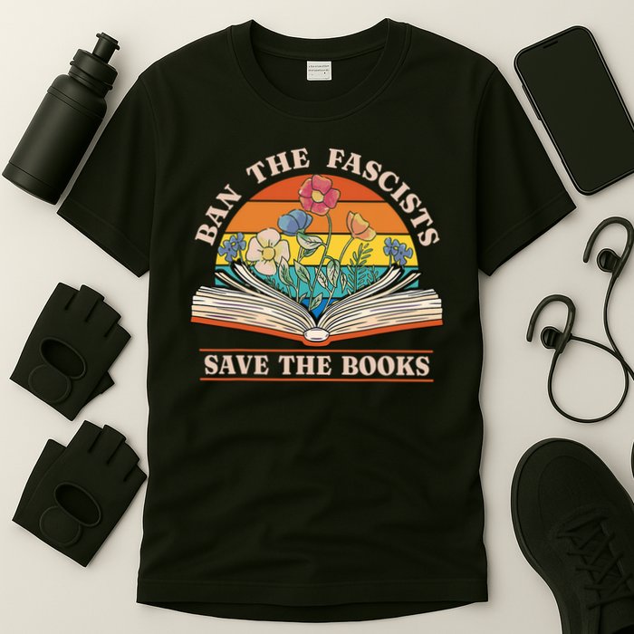Ban The Fascists Save The Books Funny Book Lover Worm Nerd T-Shirt