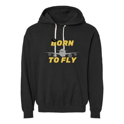 Born To Fly Pilot Garment-Dyed Fleece Hoodie