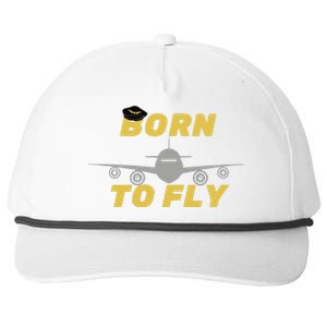 Born To Fly Pilot Snapback Five-Panel Rope Hat