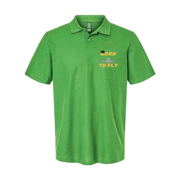 Born To Fly Pilot Softstyle Adult Sport Polo