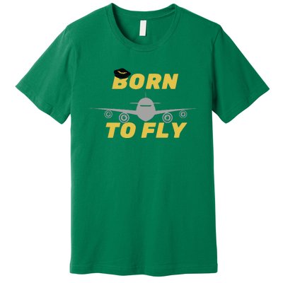 Born To Fly Pilot Premium T-Shirt