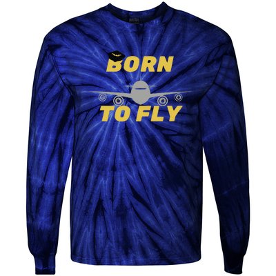 Born To Fly Pilot Tie-Dye Long Sleeve Shirt