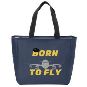 Born To Fly Pilot Zip Tote Bag