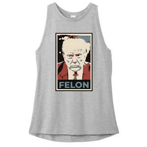 Billpascrell Trump Felon Ladies PosiCharge Tri-Blend Wicking Tank