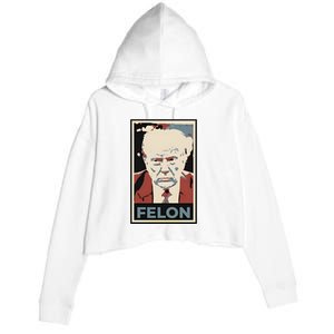 Billpascrell Trump Felon Crop Fleece Hoodie