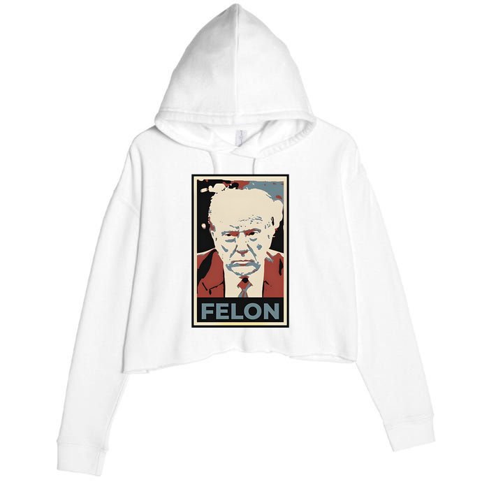 Billpascrell Trump Felon Crop Fleece Hoodie