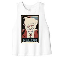 Billpascrell Trump Felon Women's Racerback Cropped Tank