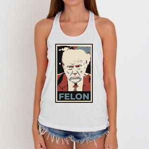 Billpascrell Trump Felon Women's Knotted Racerback Tank