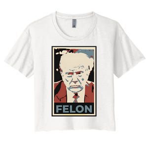 Billpascrell Trump Felon Women's Crop Top Tee